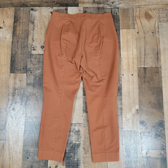 Everlane Womens 8 Brown The Work Cropped Ankle Pants Elastic Waistband Pull On‎ - Picture 5 of 12